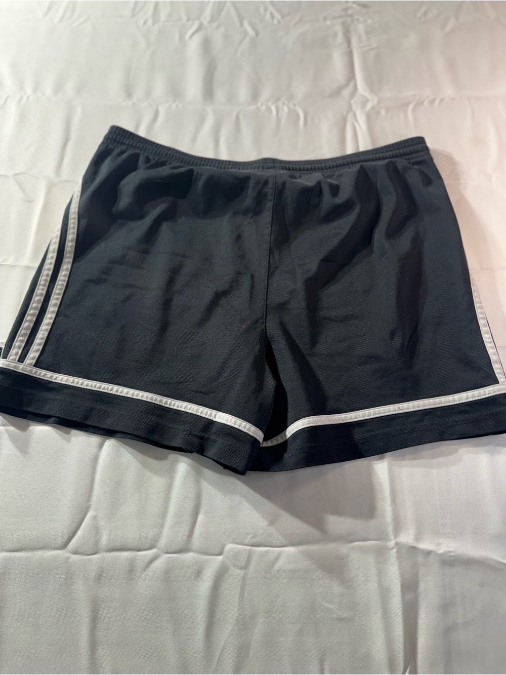 adidas medium Black Shorts with White Logo and Side Stripe - Picture 4 of 4